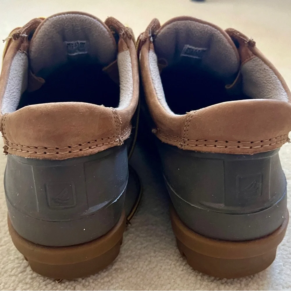 🍒SPERRY 10M Women's / sz 8.5 Men's DUCK SHOES 3-Eye Tie Boots Waterproof Unisex